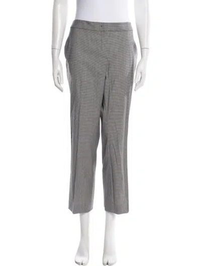 Pre-owned Escada Virgin Wool Straight Leg Pants In Gray