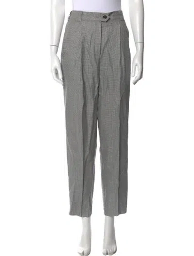 Pre-owned Escada Virgin Wool Straight Leg Pants In Grey