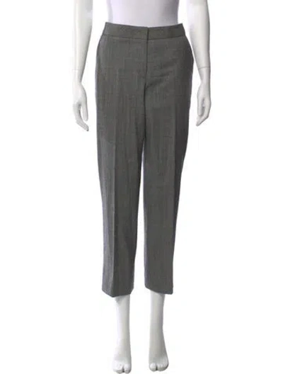 Pre-owned Escada Virgin Wool Straight Leg Pants In Grey