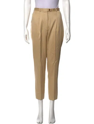 Pre-owned Escada Virgin Wool Straight Leg Pants In Neutral