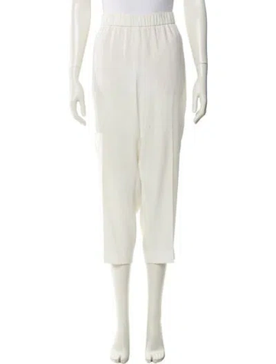 Pre-owned Escada Virgin Wool Straight Leg Pants In Neutral