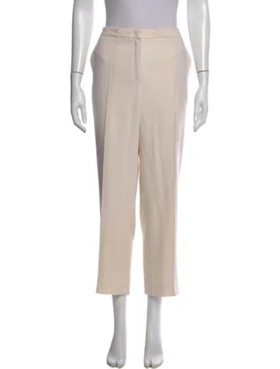 Pre-owned Escada Virgin Wool Straight Leg Pants In Neutral