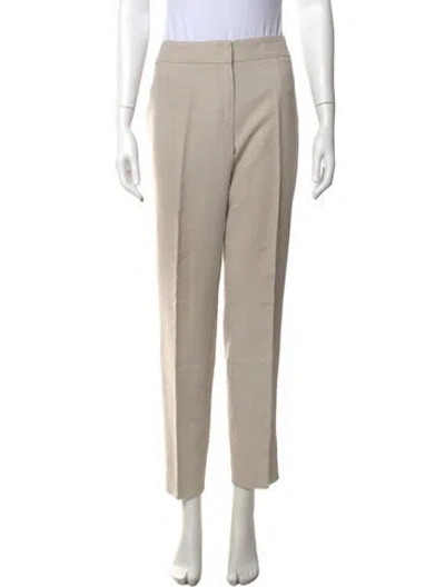 Pre-owned Escada Virgin Wool Straight Leg Pants In Neutrals