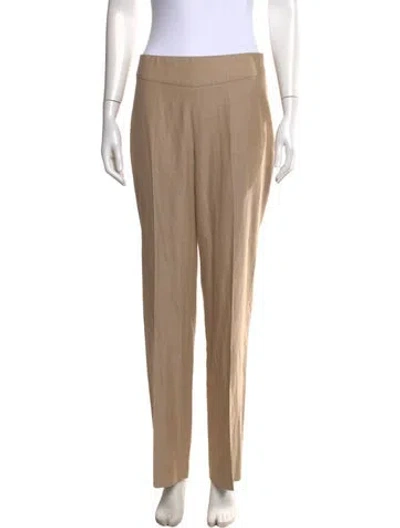 Pre-owned Escada Virgin Wool Straight Leg Pants In Neutrals