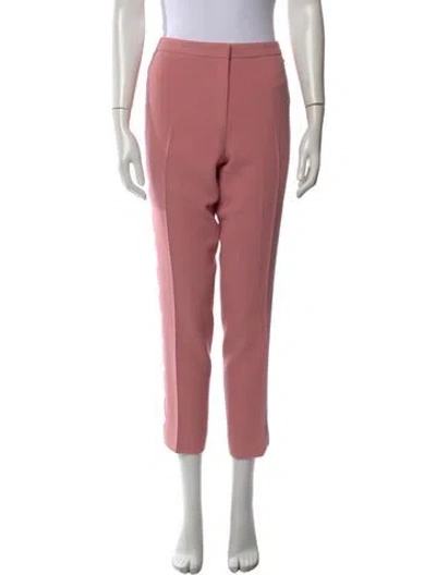 Pre-owned Escada Virgin Wool Straight Leg Pants In Pink