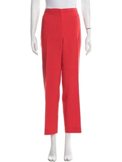 Pre-owned Escada Virgin Wool Straight Leg Pants In Pink