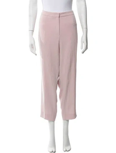 Pre-owned Escada Virgin Wool Straight Leg Pants In Pink
