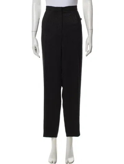 Pre-owned Escada Virgin Wool Straight Leg Pants W/ Tags In Black