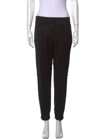Pre-owned Escada Virgin Wool Straight Leg Pants W/ Tags In Black