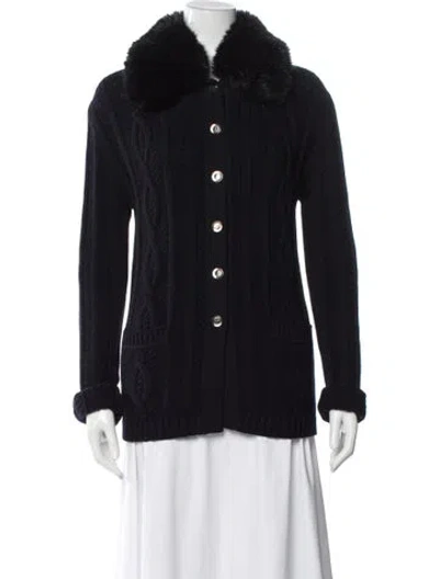 Pre-owned Escada Virgin Wool Sweater In Blue