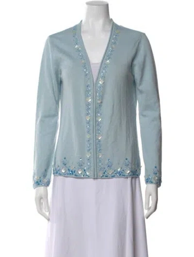 Pre-owned Escada Virgin Wool Sweater In Blue