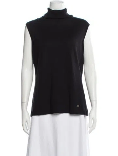 Pre-owned Escada Virgin Wool Turtleneck Sweater In Gray