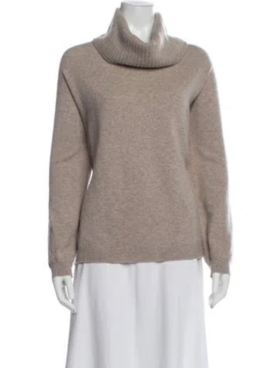 Pre-owned Escada Virgin Wool Turtleneck Sweater In Purple