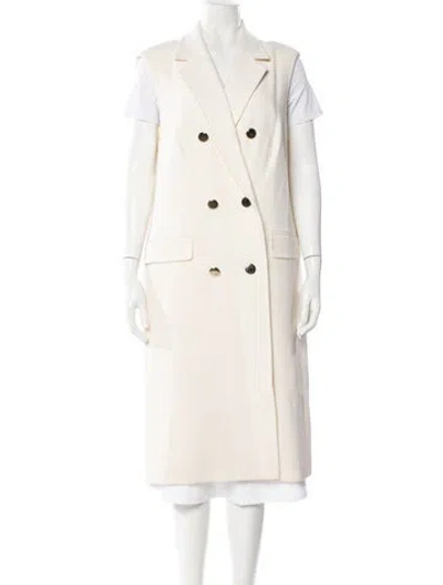 Pre-owned Escada Virgin Wool Vest In Neutral