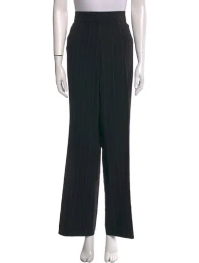 Pre-owned Escada Virgin Wool Wide Leg Pants In Black
