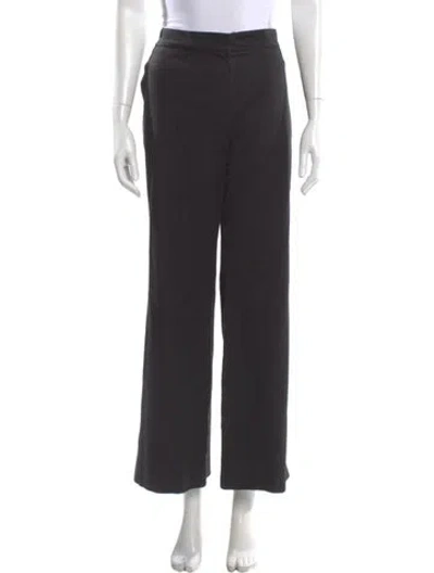 Pre-owned Escada Virgin Wool Wide Leg Pants In Gray