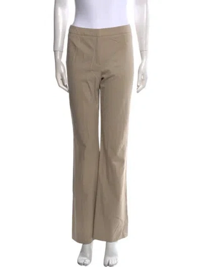 Pre-owned Escada Virgin Wool Wide Leg Pants In Neutral