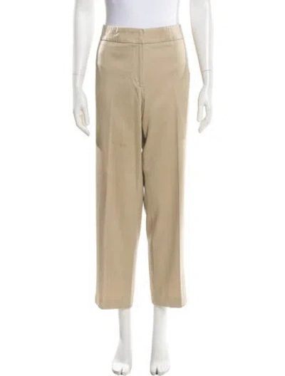 Pre-owned Escada Virgin Wool Wide Leg Pants In Neutral