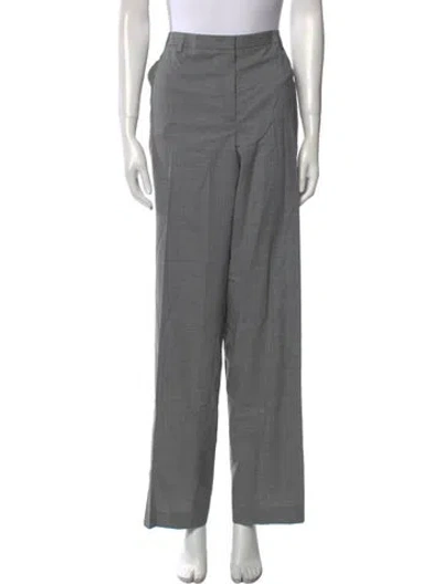 Pre-owned Escada Virgin Wool Wide Leg Pants W/ Tags In Gray