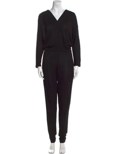 Pre-owned Escada V-neck Jumpsuit In Multi