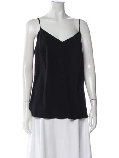 Pre-owned Escada V-neck Sleeveless Top In Black