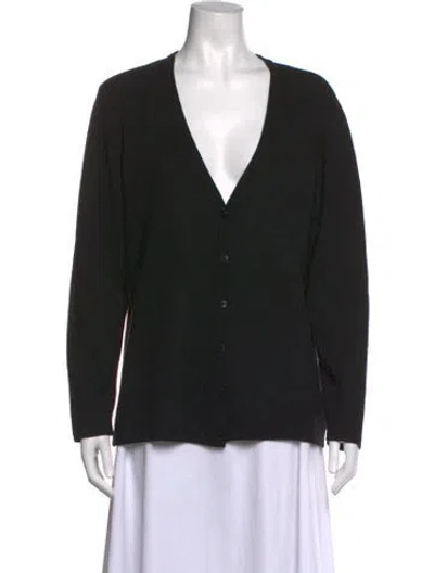 Pre-owned Escada V-neck Sweater In Black