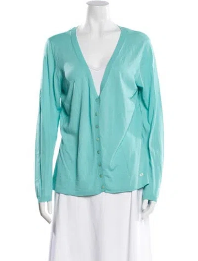 Pre-owned Escada V-neck Sweater In Blue