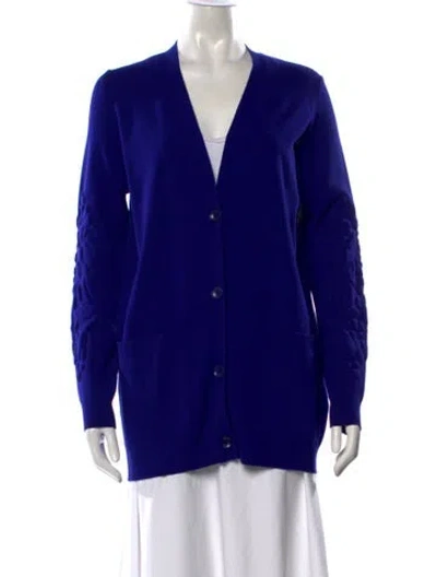 Pre-owned Escada V-neck Sweater In Blue