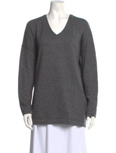 Pre-owned Escada V-neck Sweater In Gray