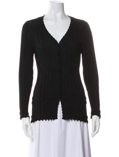 Pre-owned Escada V-neck Sweater In Gray