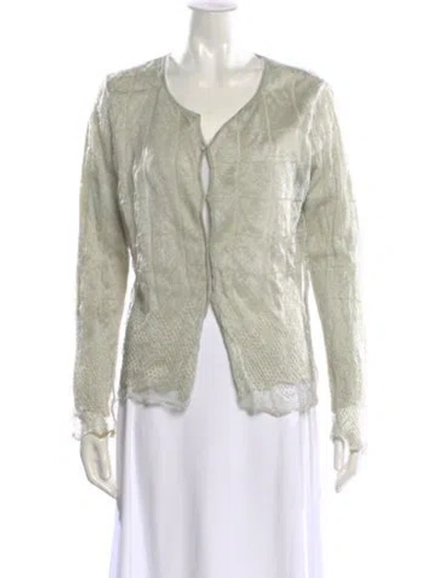 Pre-owned Escada V-neck Sweater In Green