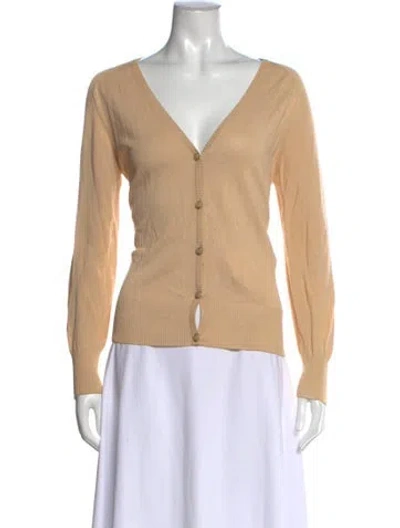 Pre-owned Escada V-neck Sweater In Neutral