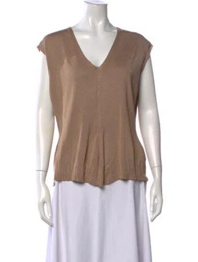 Pre-owned Escada V-neck Sweater In Neutrals