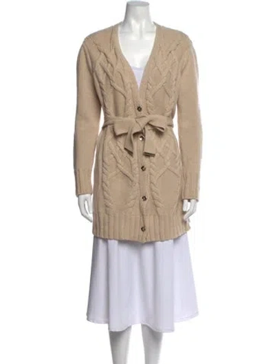 Pre-owned Escada V-neck Sweater In Neutrals