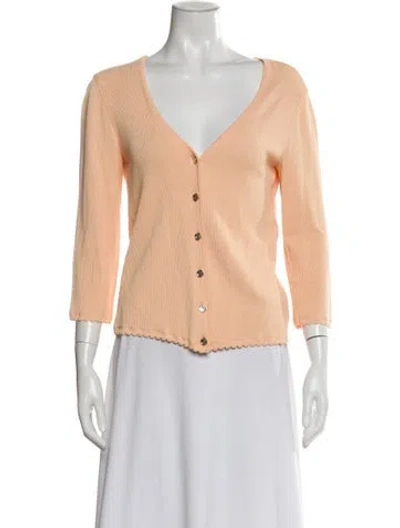 Pre-owned Escada V-neck Sweater In Orange