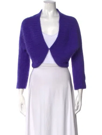 Pre-owned Escada V-neck Sweater In Purple