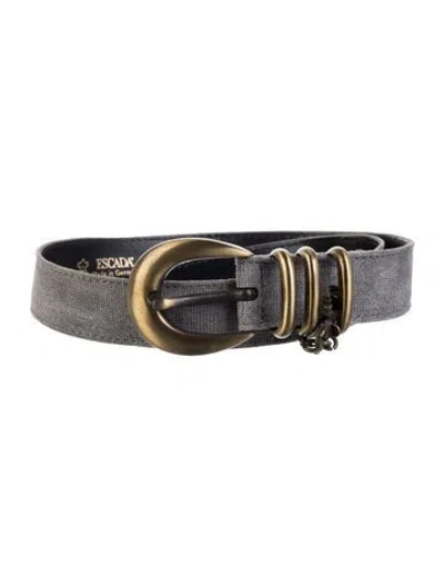 Pre-owned Escada Waist Belt In Gray