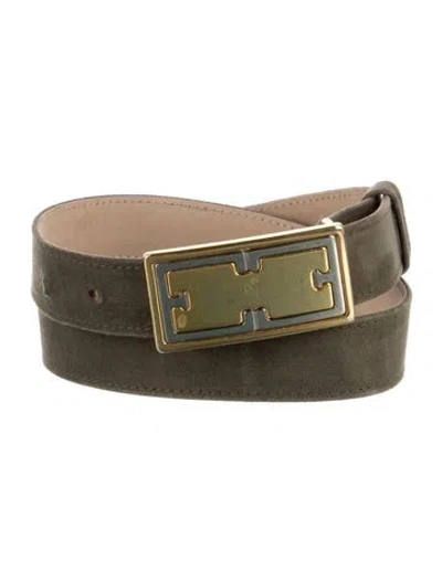 Pre-owned Escada Waist Belt Skinny Belt Kit In Green