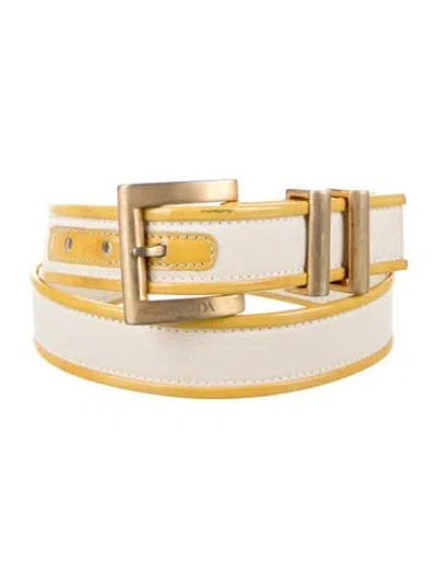 Pre-owned Escada Waist Belt In Yellow