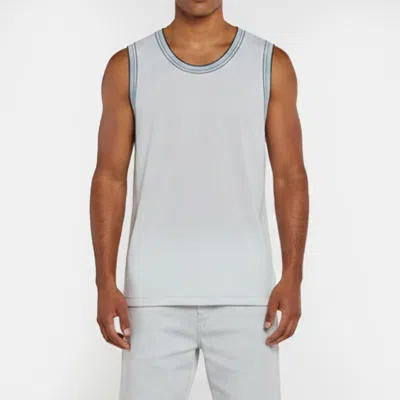 Pre-owned Escada White/blue Striped Knit Tank Top Xl