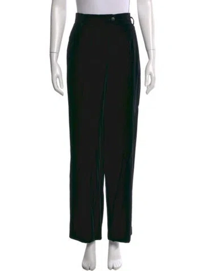 Pre-owned Escada Wide Leg Pants In Black