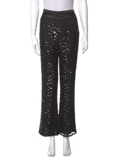 Pre-owned Escada Wide Leg Pants In Black