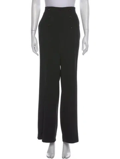 Pre-owned Escada Wide Leg Pants In Black