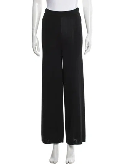 Pre-owned Escada Wide Leg Pants In Black