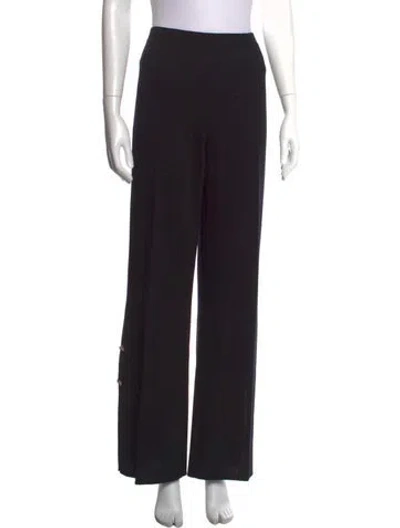 Pre-owned Escada Wide Leg Pants In Black