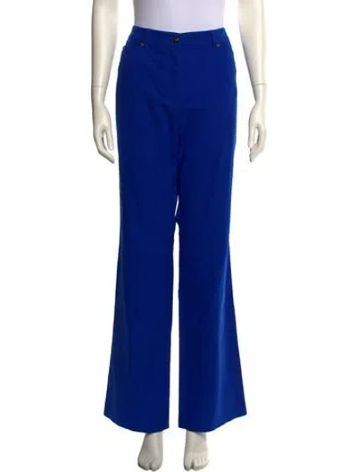 Pre-owned Escada Wide Leg Pants In Blue