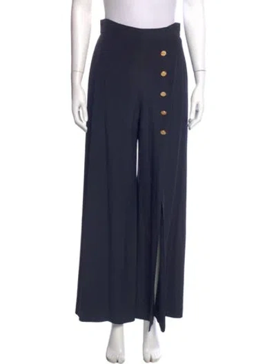 Pre-owned Escada Wide Leg Pants In Blue