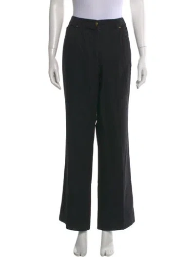 Pre-owned Escada Wide Leg Pants In Blue