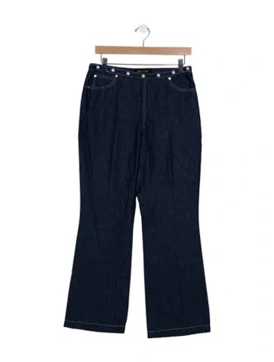 Pre-owned Escada Wide Leg Pants In Blue