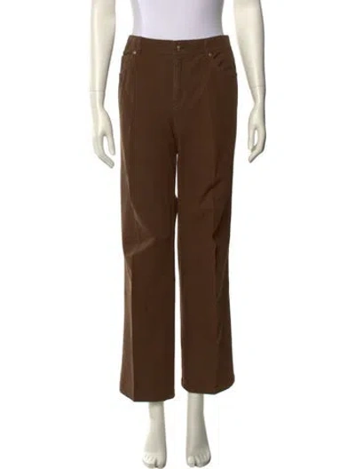Pre-owned Escada Wide Leg Pants In Brown
